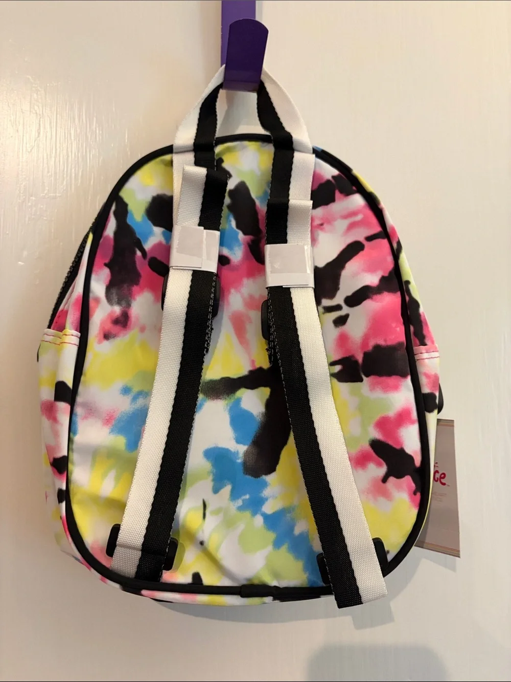 Justice Kids Tie-Dye Mini Backpack - Pink, Yellow, Blue, Black